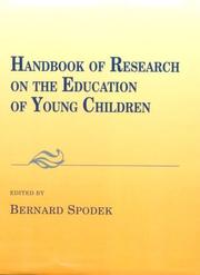 Cover of: Handbook of research on the education of young children | 