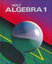 Cover of: Holt Algebra 1 by Eugene D. Nichols