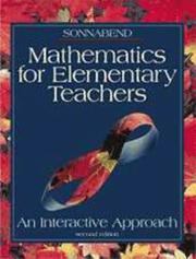 Cover of: Mathematics for elementary teachers: an interactive approach