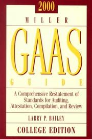 Cover of: Gaas Guide 2000: Generally Accepted Auditing Standards