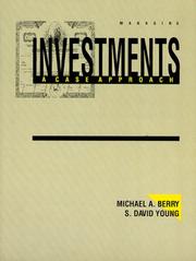 Cover of: Managing Investments: A Case Approach