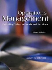 Cover of: Operations Management by James B. Dilworth, James B. Dilworth