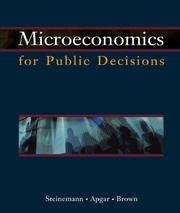 Cover of: Microeconomics for Public Decisions with Economic Applications Card