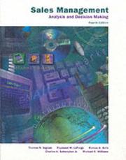 Cover of: Sales management by Thomas N. Ingram ... [et al.]