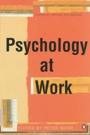 Cover of: Psychology at Work by Peter Warr