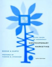Cover of: Contemporary Marketing Study Guide by Louis E. Boone, David P. Stone, Judith D. McDuff