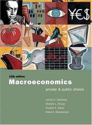 Cover of: Macroeconomics by James D. Gwartney, Richard L. Stroup, Russell S. Sobel, David Macpherson