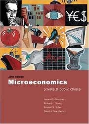 Cover of: Microeconomics by James D. Gwartney, Richard L. Stroup, Russell S. Sobel, David Macpherson