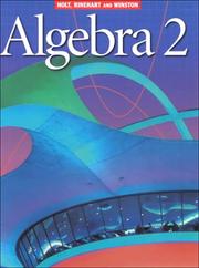 Cover of: Algebra 2 by Schultz - undifferentiated, Schultz - undifferentiated