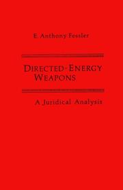 Cover of: Directed-energy weapons by Edward Anthony Fessler