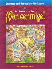 Cover of: Ven Conmigo Grammar and Vocabulary by Nancy A. Humbach, Oscar Ozete