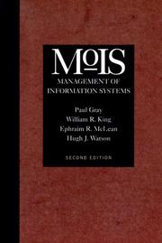 Cover of: Management of information systems by edited by Paul Gray ... [et al.].