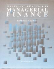 Cover of: Issues and readings in managerial finance