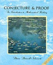Cover of: Conjecture and Proofs: An Introduction to Mathematical Thinking