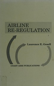 Cover of: Airline re-regulation