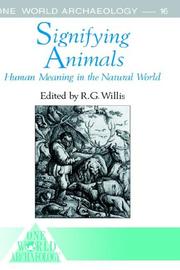 Cover of: Signifying Animals (One World Archaeology Series, Vol 16)