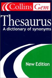 Cover of: Collins Gem Thesaurus (2nd Edition)