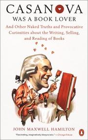 Cover of: Casanova was a book lover by John Maxwell Hamilton