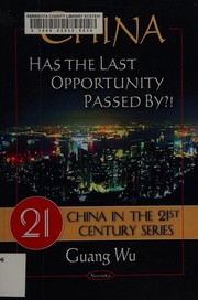 Cover of: China: has the last opportunity passed by?!