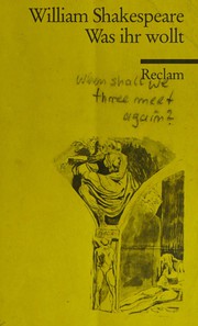 Cover of: Was ihr wollt by William Shakespeare