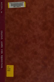 Cover of: Calvins Lehre vom Abendmahl