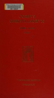 Cover of: Sancti Gregorii Magni Homiliae in Hiezechihelem prophetam.