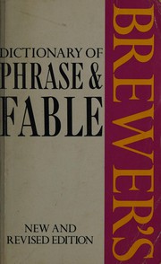 Cover of: Brewer's dictionary of phrase & fable.