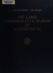 Cover of: The large commemorative scarabs of Amenhotep III. by C. Blankenberg-Van Delden