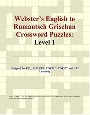 Cover of: Webster's English to Rumantsch Grischun Crossword Puzzles: Level 1