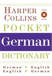 Cover of: HarperCollins Pocket German Dictionary, 3rd Edition (HarperCollins Pocket Dictionaries) | HarperCollins