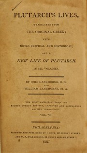 Cover of: Plutarch's Lives V6