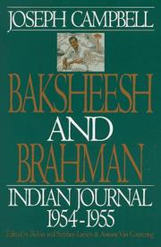 Cover of: Baksheesh and Brahman: Indian Journal 1954-1955