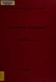 Cover of: Das Aegaeische Neolithikum by Fritz Schachermeyr