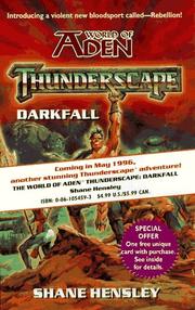 Cover of: Darkfall (Thunderscape, No 2) by Shane Lacy Hensley, Shane Lacy Hensley