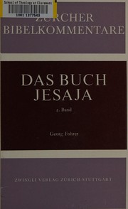Cover of: Das Buch Jesaja by Georg Fohrer