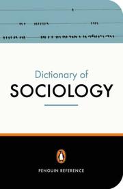 Cover of: The Penguin Dictionary of Sociology by Nicholas Abercrombie, Stephen Hill, Bryan S. Turner