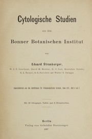 Cover of: Cytologische studien aus dem bonner botanischen institut