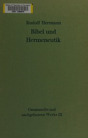 Cover of: Bibel und Hermeneutik