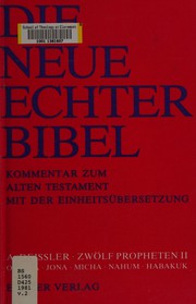 Cover of: Zwölf Propheten. Hosea, Joel, Amos. (4. Lieferung) by Alfons Deissler