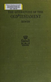 Cover of: The literature of the Old Testament in its historical development by Julius A. Bewer