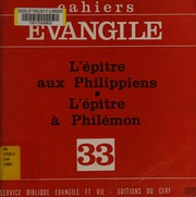 Cover of: L'Épître aux Philippiens: L'Épître à Philémon