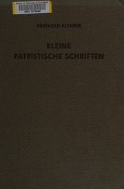 Cover of: Kleine patristische schriften.