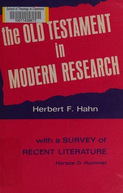 Cover of: The Old Testament in modern research by Herbert F. Hahn