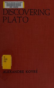 Cover of: Discovering Plato