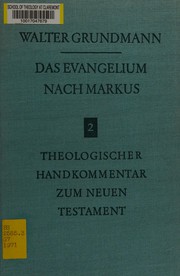 Cover of: Das Evangelium nach Markus