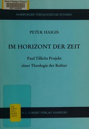 Cover of: Im Horizont der Zeit: Paul Tillichs Projekt einer Theologie der Kultur