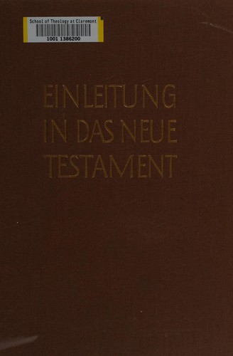 Einleitung in das neue Testament by Wilhelm Michaelis