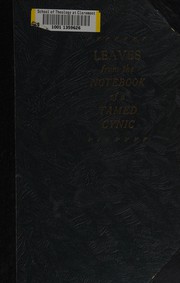 Cover of: Leaves from the notebook of a tamed cynic