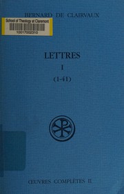 Cover of: Lettres by Saint Bernard of Clairvaux