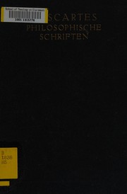 Cover of: Philosophische Abhandlungen by René Descartes